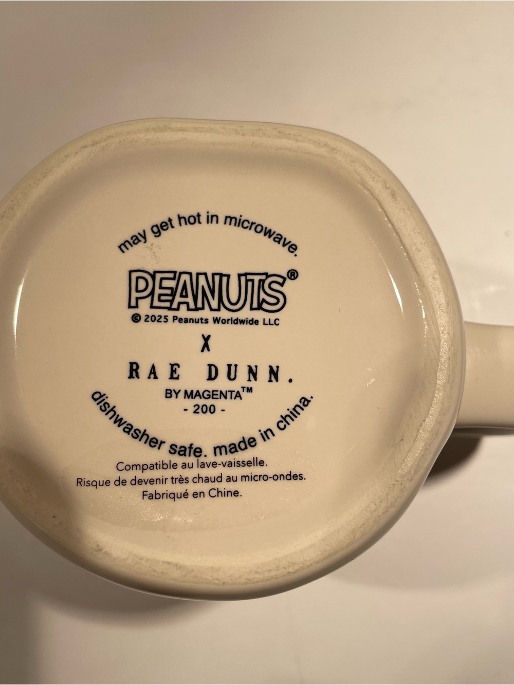 Rae Dunn Peanuts Linus Halloween Mug SPOOKY Pumpkin Bats Orange Interior - Picture 6 of 6